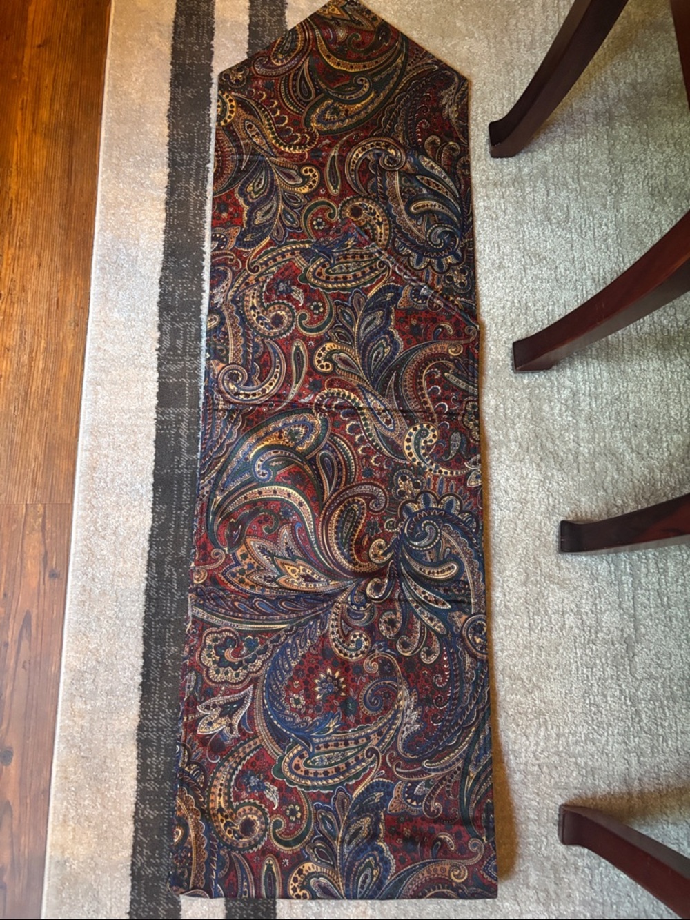 Paisley Jewel-tone Table Runner Elegant Grandmillenial